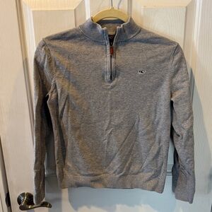 Gray Vineyard Vines Quarter-Zip Sweater